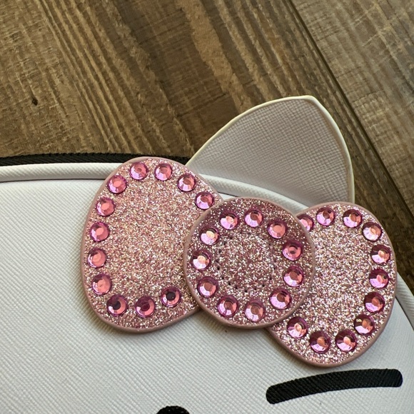 Sanrio White and Pink Cosmetic Bag with Cat Ears and Bow - Picture 3 of 7